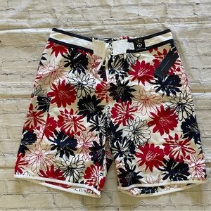 Men's Tommy Hilfiger Red Blue & White Floral Board Shorts